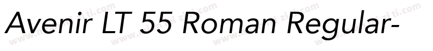Avenir LT 55 Roman Regular字体转换